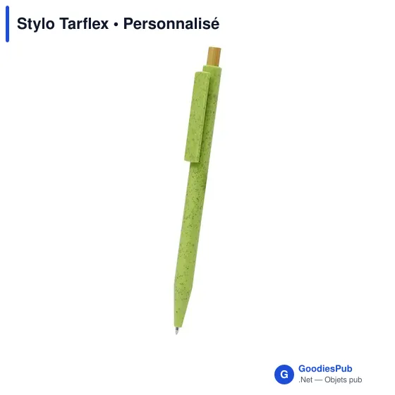 Stylo bille personnalisable en bambou avec logo - Stylo Tarflex - Image 9