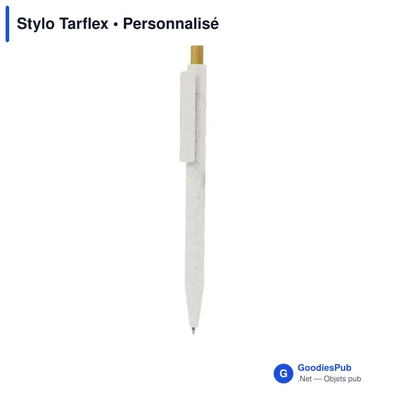 Stylo bille personnalisable en bambou avec logo - Stylo Tarflex - Image 10