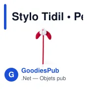 Stylo à bille personnalisable Tidil avec logo - Design original de Noël - Miniature 1
