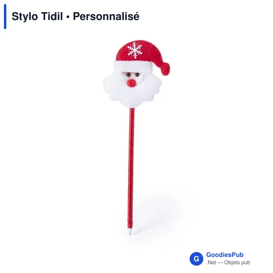 Stylo à bille personnalisable Tidil avec logo - Design original de Noël - Image 4