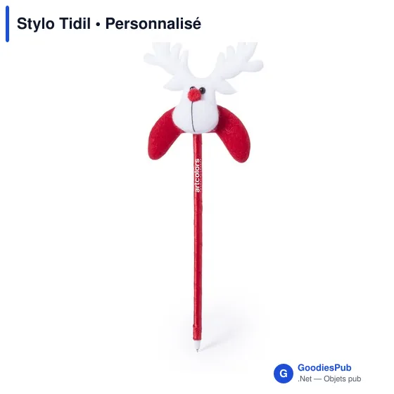 Stylo à bille personnalisable Tidil avec logo - Design original de Noël - Image 5