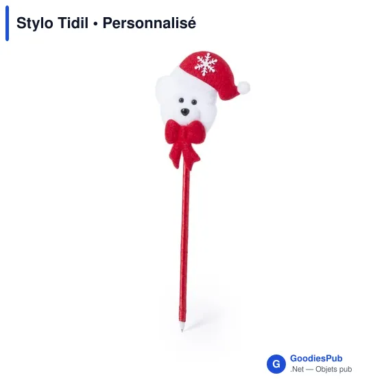 Stylo à bille personnalisable Tidil avec logo - Design original de Noël - Image 7