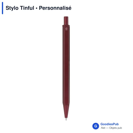 Stylo bille personnalisable en aluminium recyclé avec logo - Stylo Tinful - Image 11