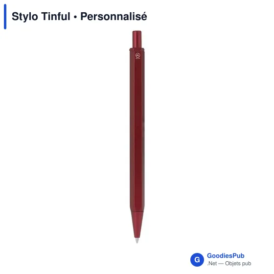 Stylo bille personnalisable en aluminium recyclé avec logo - Stylo Tinful - Image 7