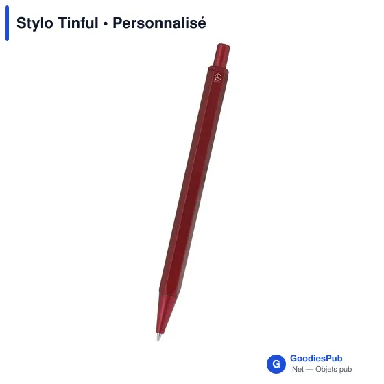 Stylo bille personnalisable en aluminium recyclé avec logo - Stylo Tinful - Image 9