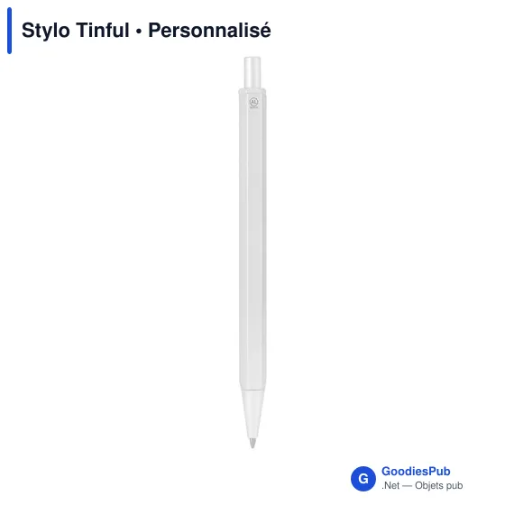 Stylo bille personnalisable en aluminium recyclé avec logo - Stylo Tinful - Image 10