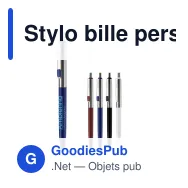 Stylo bille personnalisable en métal avec logo - Topper - Miniature 1