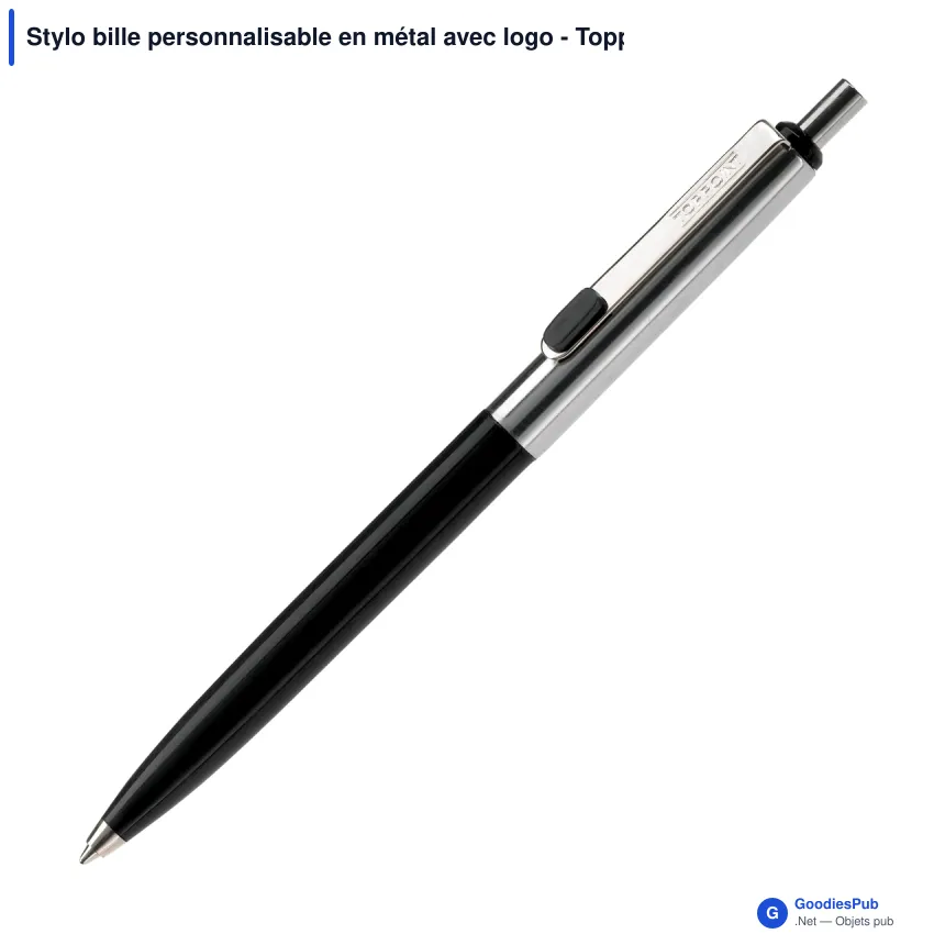 Stylo bille personnalisable en métal avec logo - Topper - Image 2