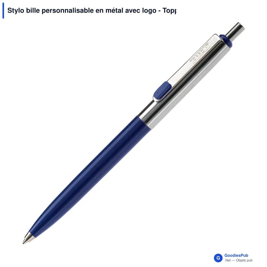 Stylo bille personnalisable en métal avec logo - Topper - Image 3