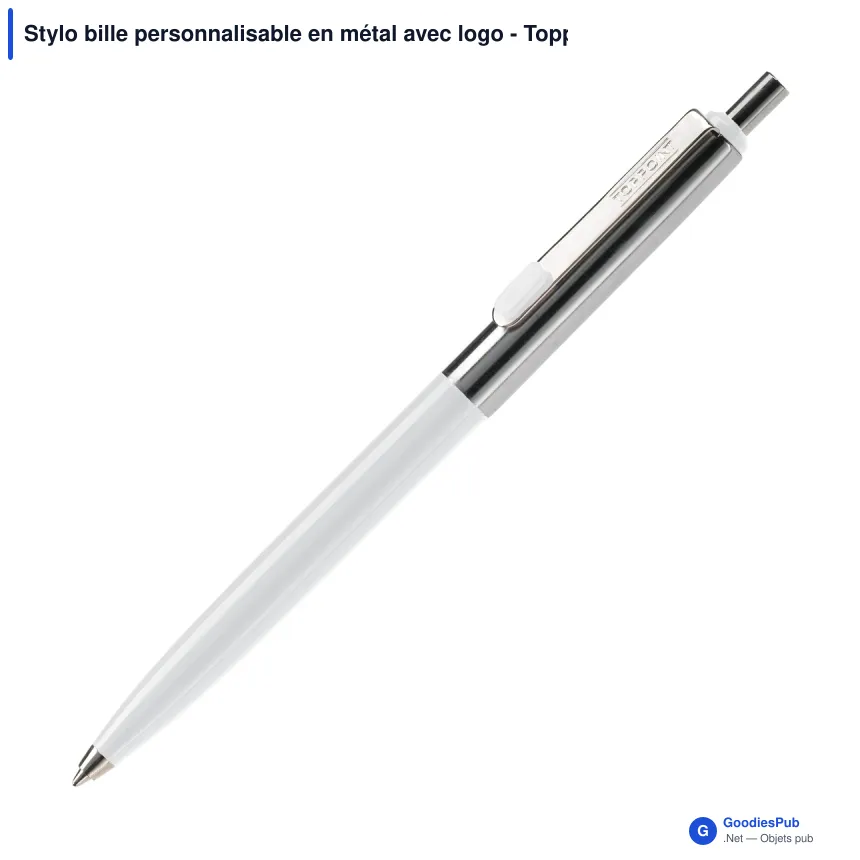 Stylo bille personnalisable en métal avec logo - Topper - Image 4