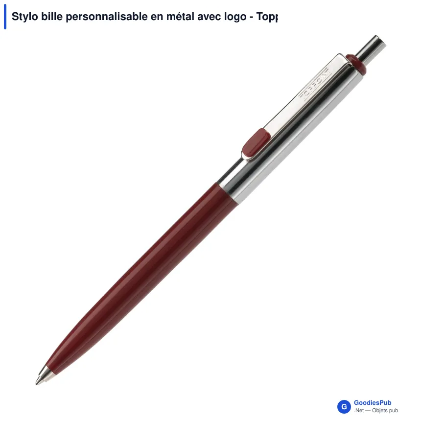 Stylo bille personnalisable en métal avec logo - Topper - Image 5