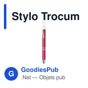 Stylo à bille personnalisable Trocum avec logo en aluminium - Miniature 1
