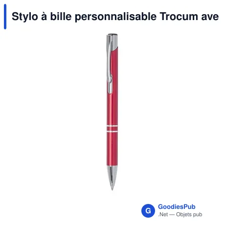 Stylo à bille personnalisable Trocum avec logo en aluminium