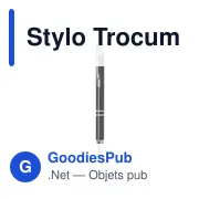 Stylo à bille personnalisable Trocum avec logo en aluminium - Miniature 2