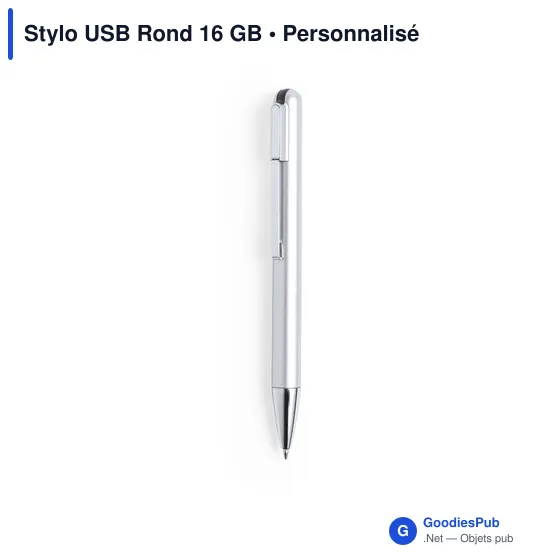 Stylo bille personnalisable avec logo - Clé USB intégrée - Image 3