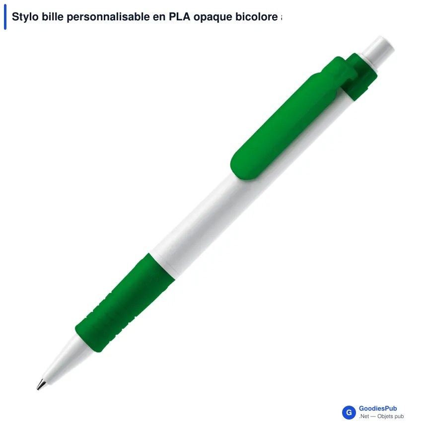 Stylo bille personnalisable en PLA opaque bicolore avec logo - Stilolinea Vegetal Pen - Image 6