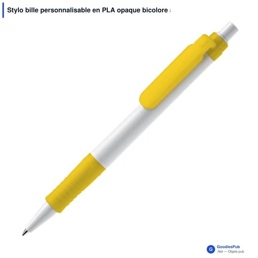 Stylo bille personnalisable en PLA opaque bicolore avec logo - Stilolinea Vegetal Pen - Image 7
