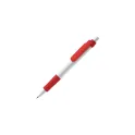 Variante Blanc / Rouge - Stylo bille personnalisable en PLA opaque bicolore avec logo - Stilolinea Vegetal Pen
