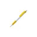 Variante Blanc / jaune - Stylo bille personnalisable en PLA opaque bicolore avec logo - Stilolinea Vegetal Pen