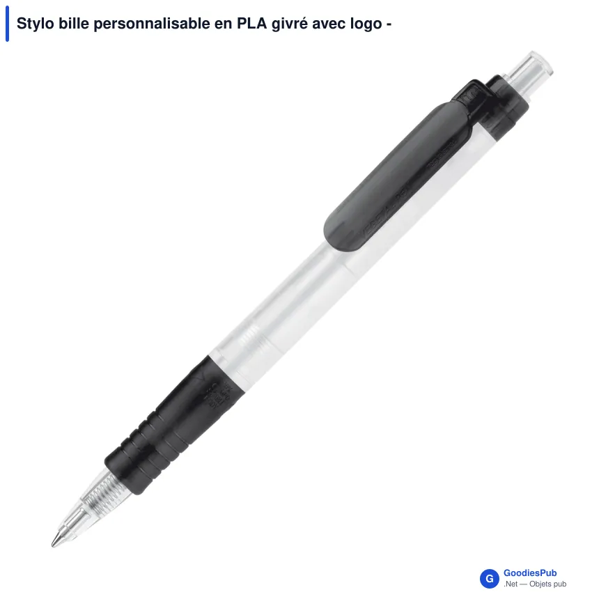 Stylo bille personnalisable en PLA givré avec logo - Stilolinea Vegetal Pen - Image 9