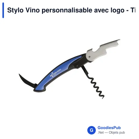 Stylo Vino personnalisable avec logo - Tire-bouchon élégant