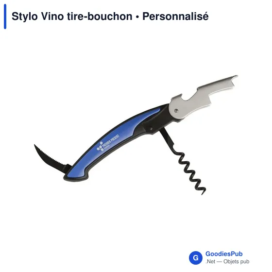 Stylo Vino personnalisable avec logo - Tire-bouchon élégant - Image 1