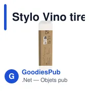 Stylo Vino personnalisable avec logo - Tire-bouchon élégant - Miniature 8