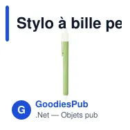 Stylo à bille personnalisable en paille de blé avec logo - Miniature 1