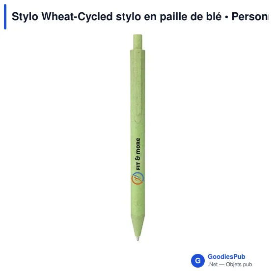 Stylo à bille personnalisable en paille de blé avec logo - Image 4