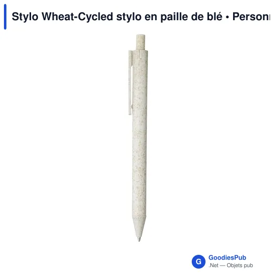 Stylo à bille personnalisable en paille de blé avec logo - Image 8