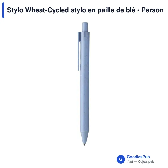 Stylo à bille personnalisable en paille de blé avec logo - Image 9