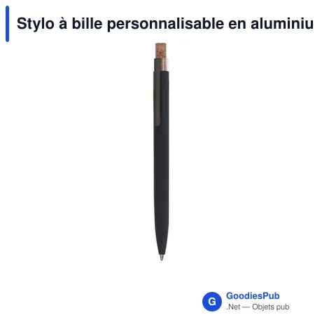 Stylo à bille personnalisable en aluminium recyclé avec logo - Stylo Xarlon