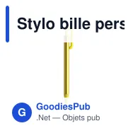 Stylo bille personnalisable avec logo pour entreprises - Miniature 1