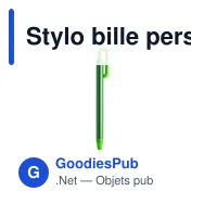 Stylo bille personnalisable avec logo pour entreprises - Miniature 2
