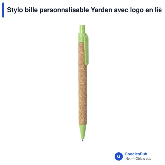 Stylo bille personnalisable Yarden avec logo en liège - Image 11