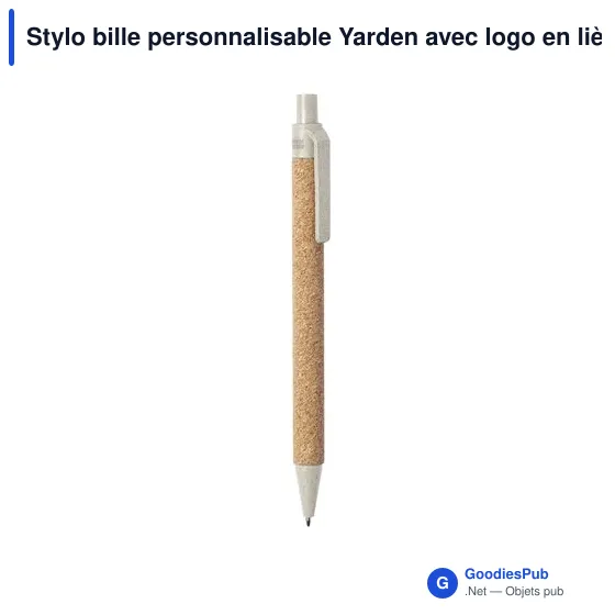 Stylo bille personnalisable Yarden avec logo en liège - Image 6