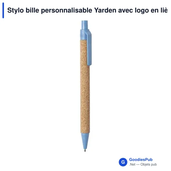 Stylo bille personnalisable Yarden avec logo en liège - Image 7