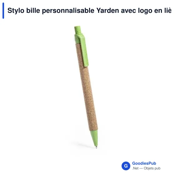 Stylo bille personnalisable Yarden avec logo en liège - Image 8