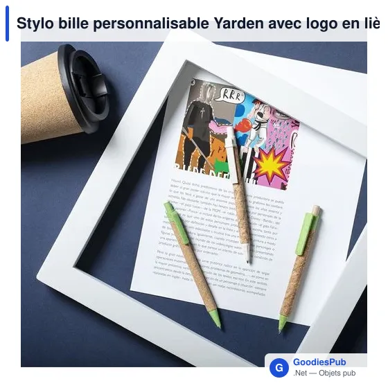 Stylo bille personnalisable Yarden avec logo en liège - Image 10