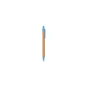 Variante bleu clair - Stylo bille personnalisable Yarden avec logo en liège