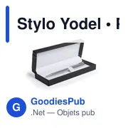 Stylo à bille personnalisable Yodel avec logo - Miniature 3