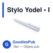 Stylo à bille personnalisable Yodel avec logo - Miniature 4