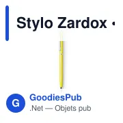 Stylo bille personnalisable Zardox avec logo en aluminium - Miniature 1