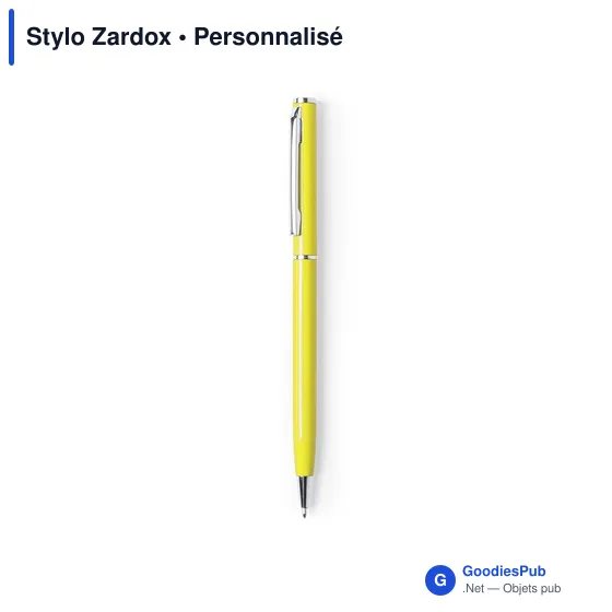 Stylo bille personnalisable Zardox avec logo en aluminium - Image 1