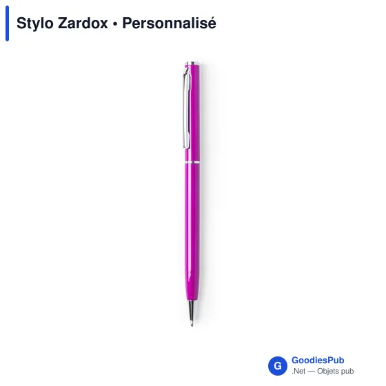 Stylo bille personnalisable Zardox avec logo en aluminium - Image 3