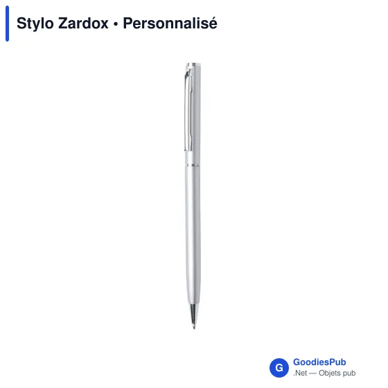 Stylo bille personnalisable Zardox avec logo en aluminium - Image 5