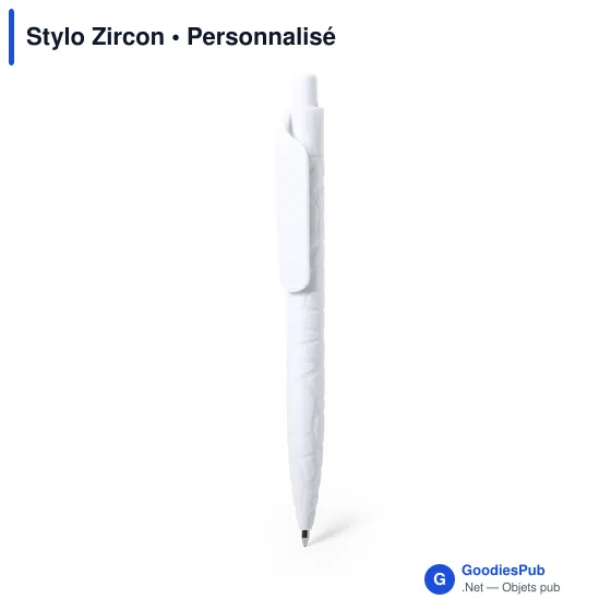 Stylo bille personnalisable avec logo - Modèle Zircon - Image 1