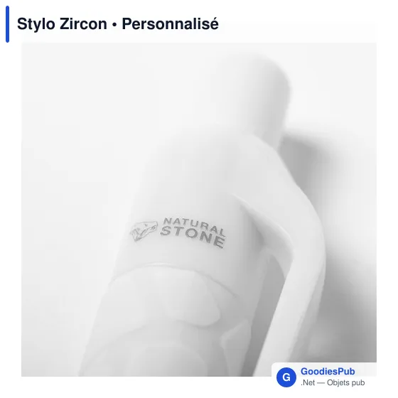 Stylo bille personnalisable avec logo - Modèle Zircon - Image 2