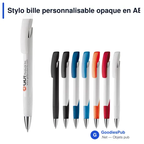 Stylo bille personnalisable opaque en ABS et métal avec logo - Zorro Opaque