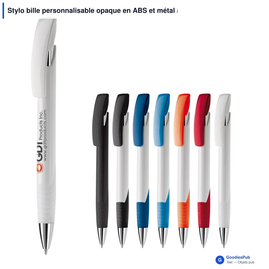 Stylo bille personnalisable opaque en ABS et métal avec logo - Zorro Opaque - Image 1